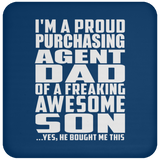 Proud Purchasing Agent Dad Of Awesome Son - Drink Coaster