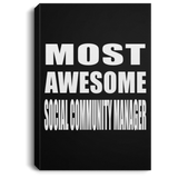 Most Awesome Social Community Manager - Canvas Portrait