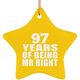 97th Anniversary 97 Years Of Being Mr Right - Star Ornament