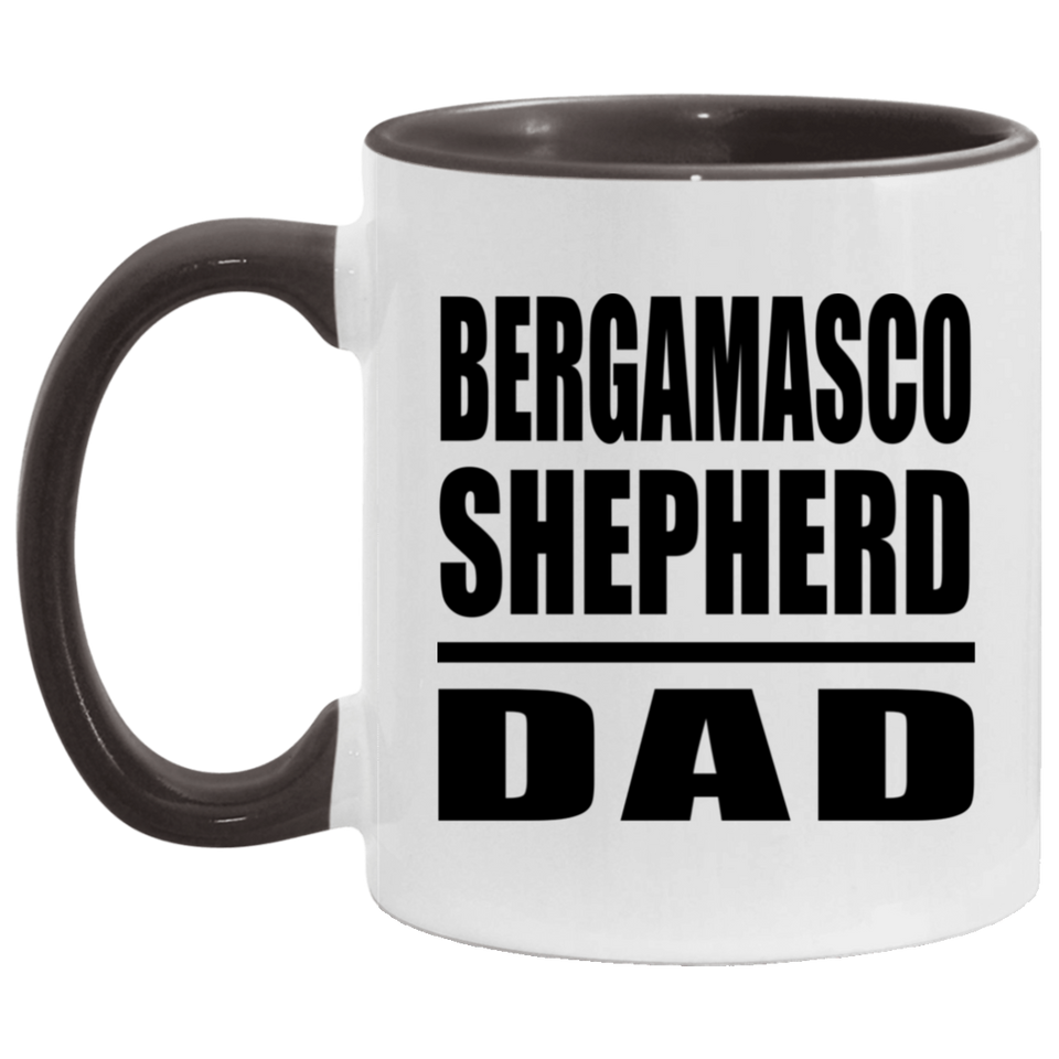 Bergamasco Shepherd Dad - 11oz Accent Mug Black