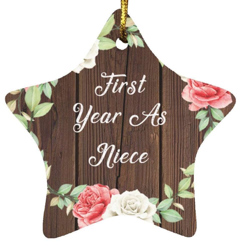 First Year As Niece - Star Ornament A