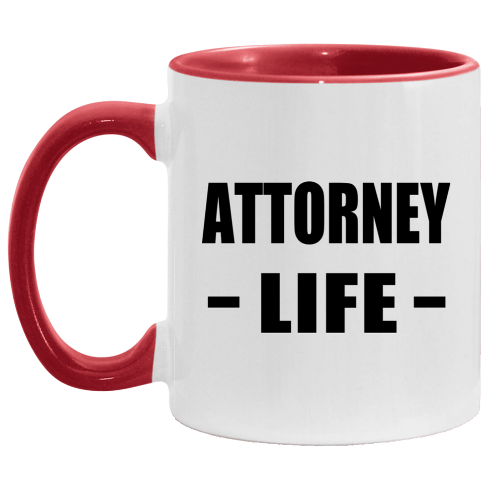 Attorney Life - 11oz Accent Mug Red