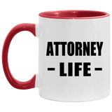 Attorney Life - 11oz Accent Mug Red