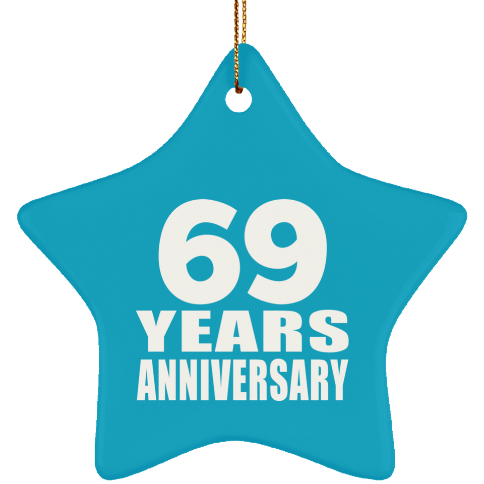 69th Anniversary 69 Years - Star Ornament