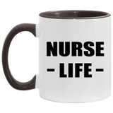Nurse Life - 11oz Accent Mug Black