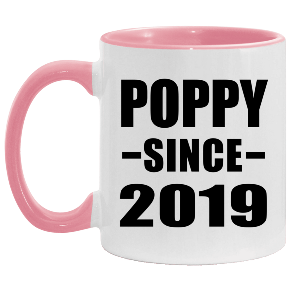 Poppy Since 2019 - 11oz Accent Mug Pink