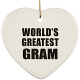 World's Greatest Gram - Heart Ornament