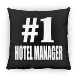 Number One #1 Hotel Manager - Throw Pillow Black