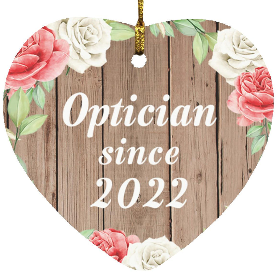 Optician Since 2022 - Heart Ornament B