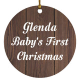 Glenda Baby's First Christmas - Circle Ornament D