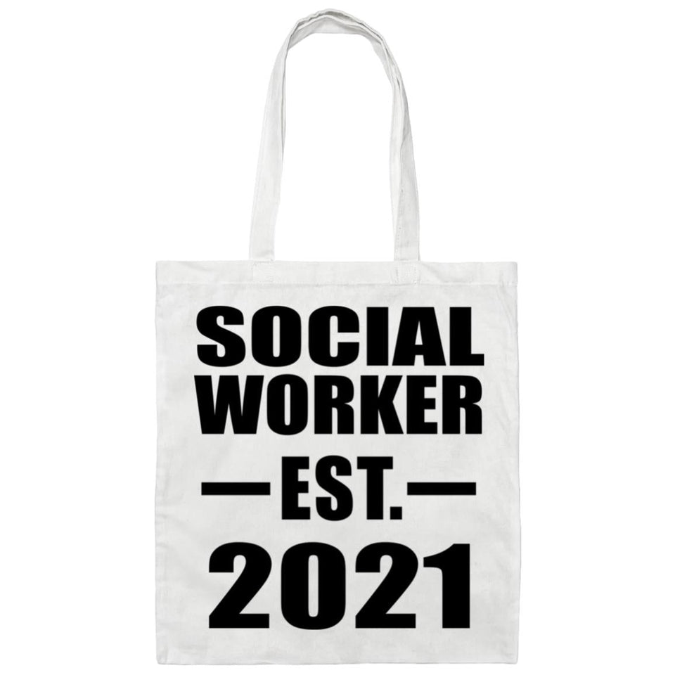 Social Worker Established EST. 2021 - Tote Bag White