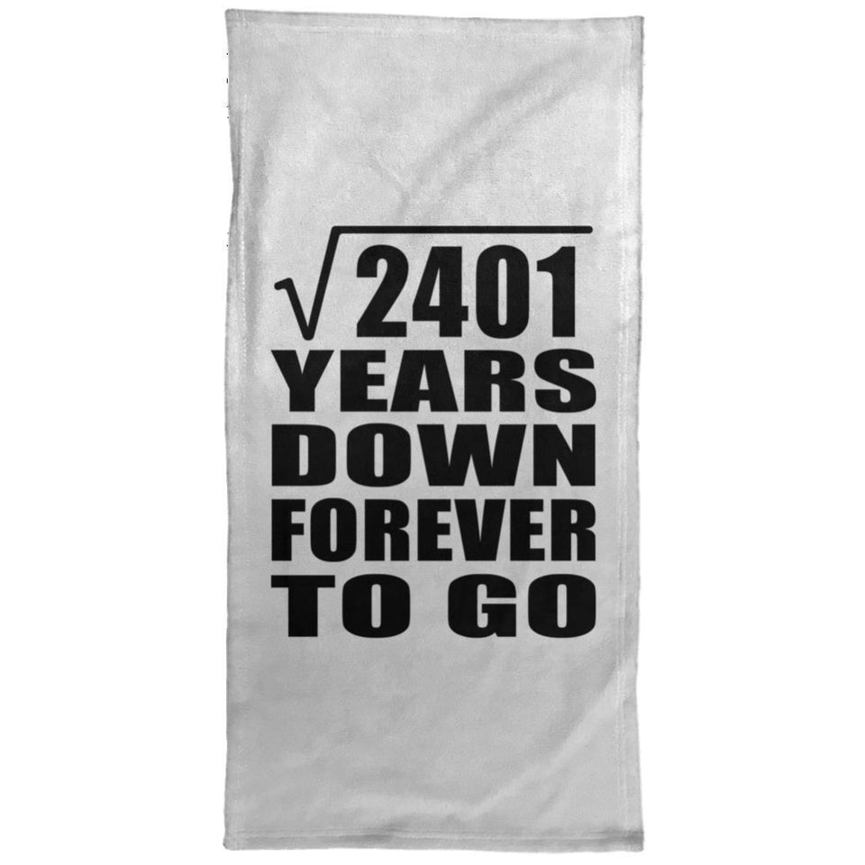 49th Anniversary Square Root of 2401 Years Down Forever To Go - Hand Towel