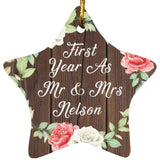 First Year As Mr & Mrs Nelson - Star Ornament A