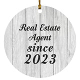 Real Estate Agent Since 2023 - Circle Ornament F