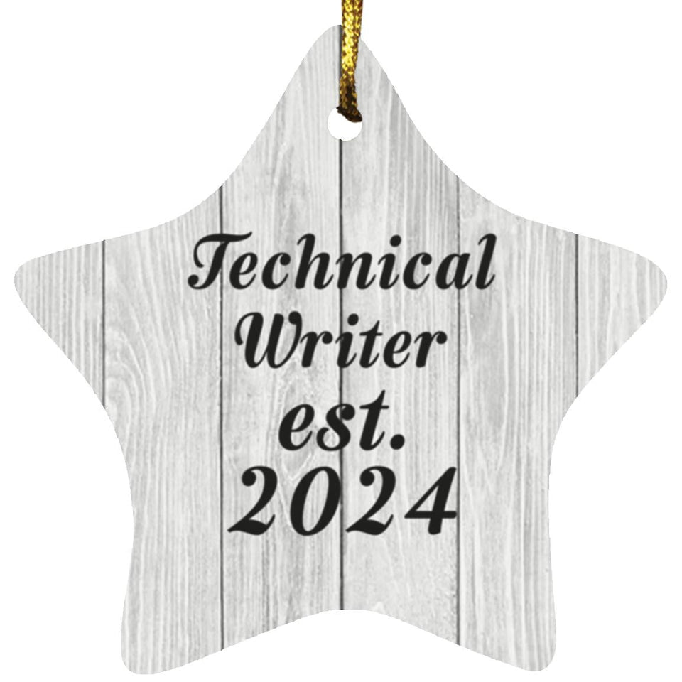 Technical Writer Established Est. 2024 - Star Ornament F