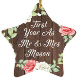 First Year As Mr & Mrs Mason - Star Ornament A