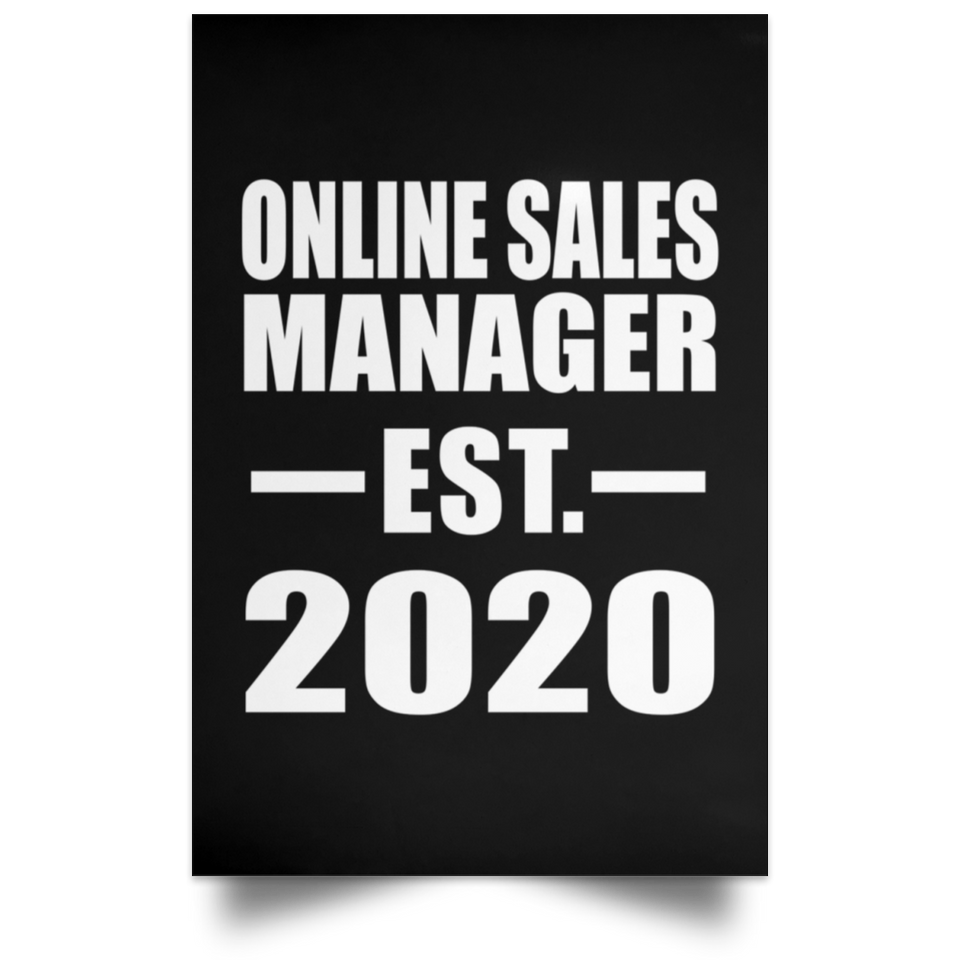 Online Sales Manager Established EST. 2020 - Poster Portrait