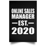 Online Sales Manager Established EST. 2020 - Poster Portrait
