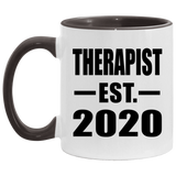 Therapist Established EST. 2020 - 11oz Accent Mug Black