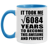 78th Birthday Took Square Root of 6084 Years To Awesome - 11oz Accent Mug Blue