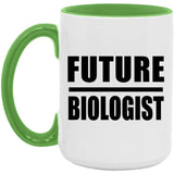 Future Biologist - 15oz Accent Mug Green