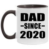 Dad Since 2020 - 11oz Accent Mug Black