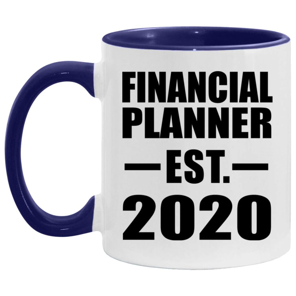 Financial Planner Established EST. 2020 - 11oz Accent Mug Purple