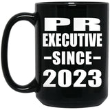 PR Executive Since 2023 - 15oz Coffee Mug Black