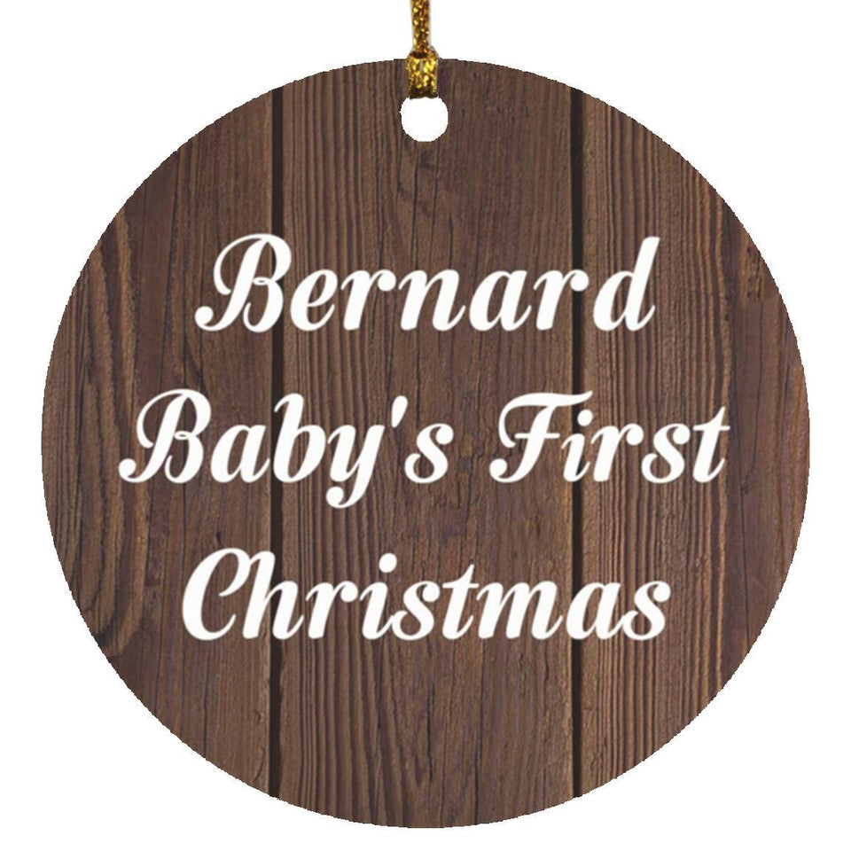 Bernard Baby's First Christmas - Circle Ornament D