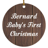 Bernard Baby's First Christmas - Circle Ornament D