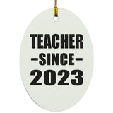 Teacher Since 2023 - Oval Ornament