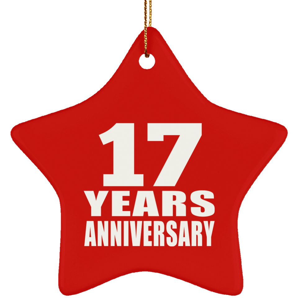 17th Anniversary 17 Years - Star Ornament