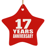 17th Anniversary 17 Years - Star Ornament