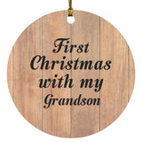First Christmas With My Grandson - Circle Ornament C