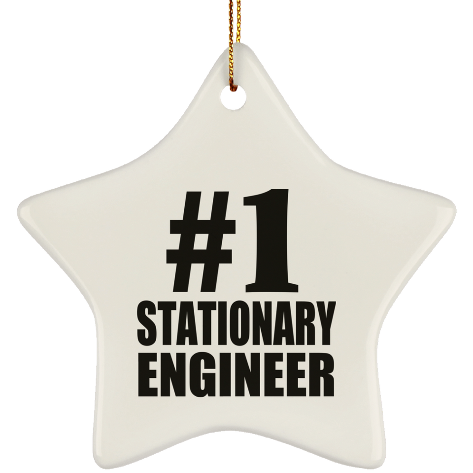 Number One #1 Stationary Engineer - Star Ornament
