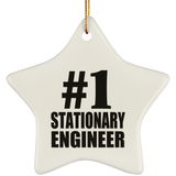 Number One #1 Stationary Engineer - Star Ornament