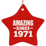 53rd Birthday Amazing Since 1971 - Star Ornament