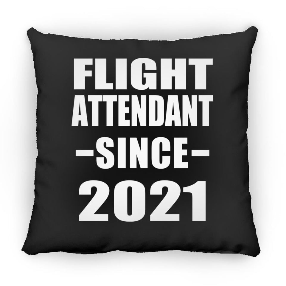 Flight Attendant Since 2021 - Throw Pillow Black
