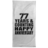 Happy 77th Anniversary 77 Years & Counting - Hand Towel