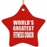 World's Greatest Fitness Coach - Star Ornament