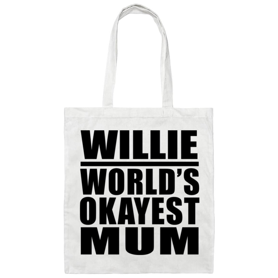 Willie World's Okayest Mum - Tote Bag White