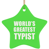 World's Greatest Typist - Star Ornament