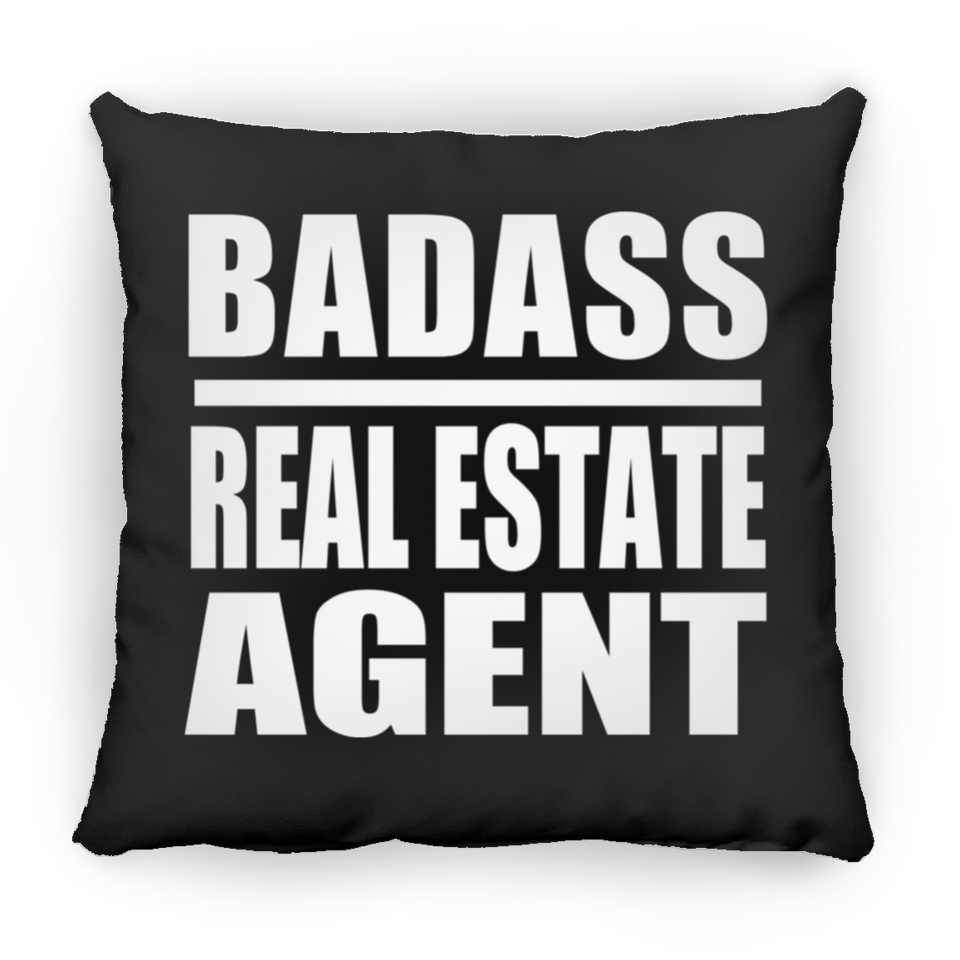 Badass Real Estate Agent - Throw Pillow Black