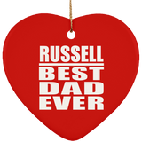Russell Best Dad Ever - Heart Ornament