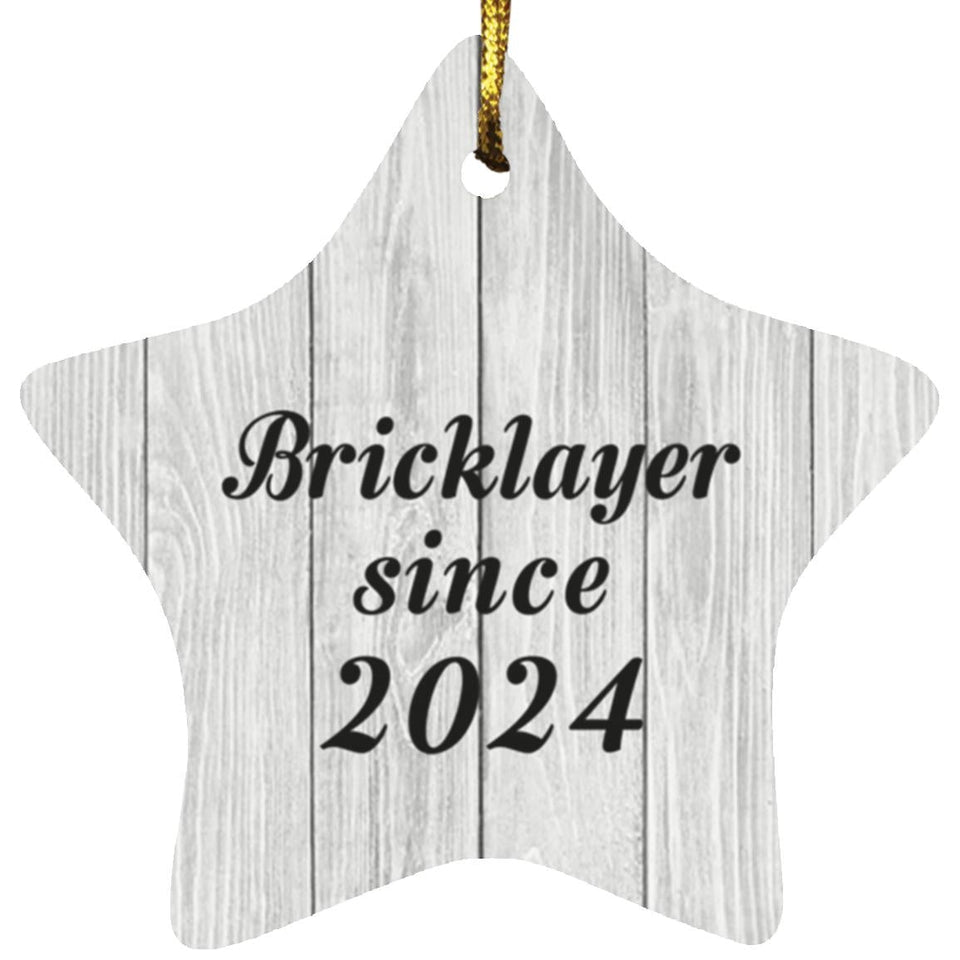 Bricklayer Since 2024 - Star Ornament F
