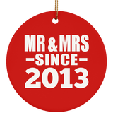 11th Anniversary Mr & Mrs Since 2013 - Circle Ornament