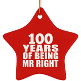 100th Anniversary 100 Years Of Being Mr Right - Star Ornament