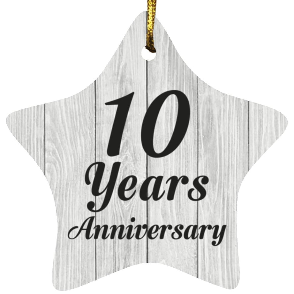 10th Anniversary 10 Years Anniversary - Star Ornament F
