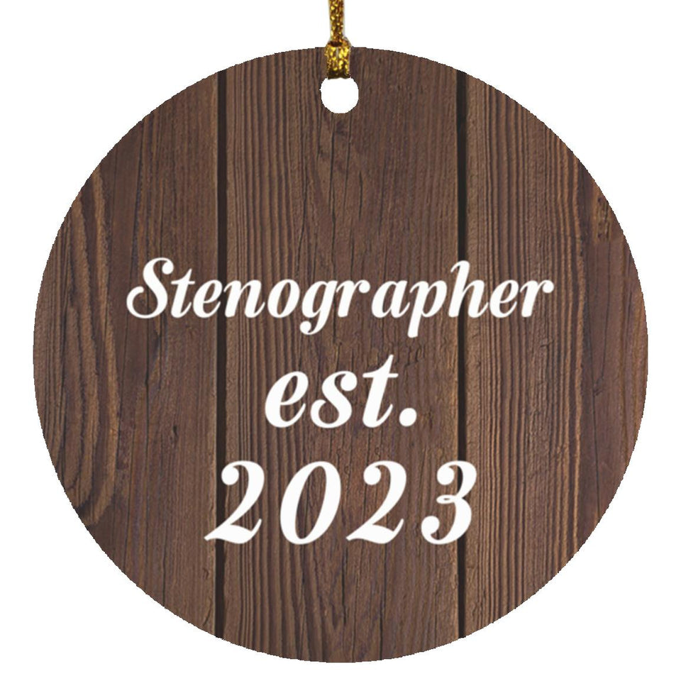 Stenographer Established Est. 2023 - Circle Ornament D