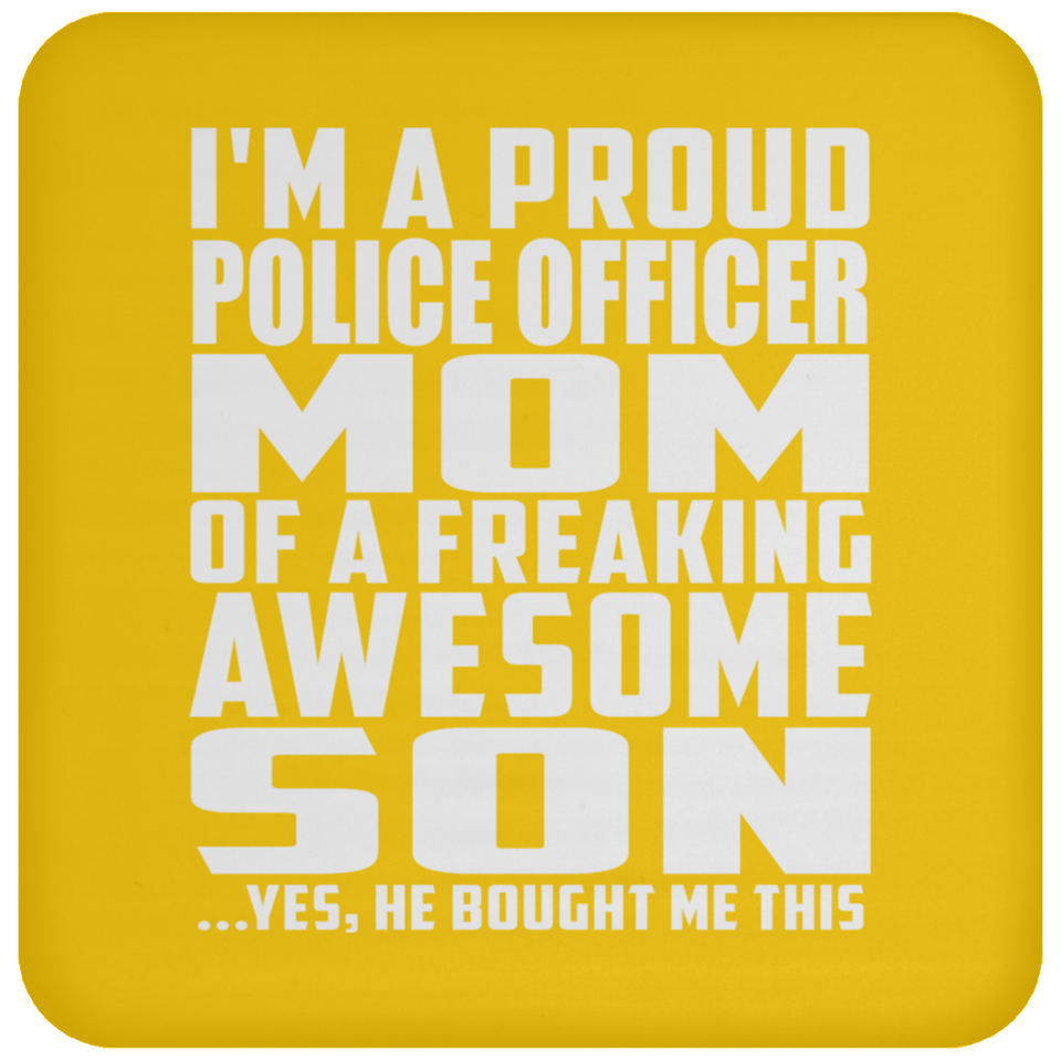 Proud Police Officer Mom Of Awesome Son - Drink Coaster